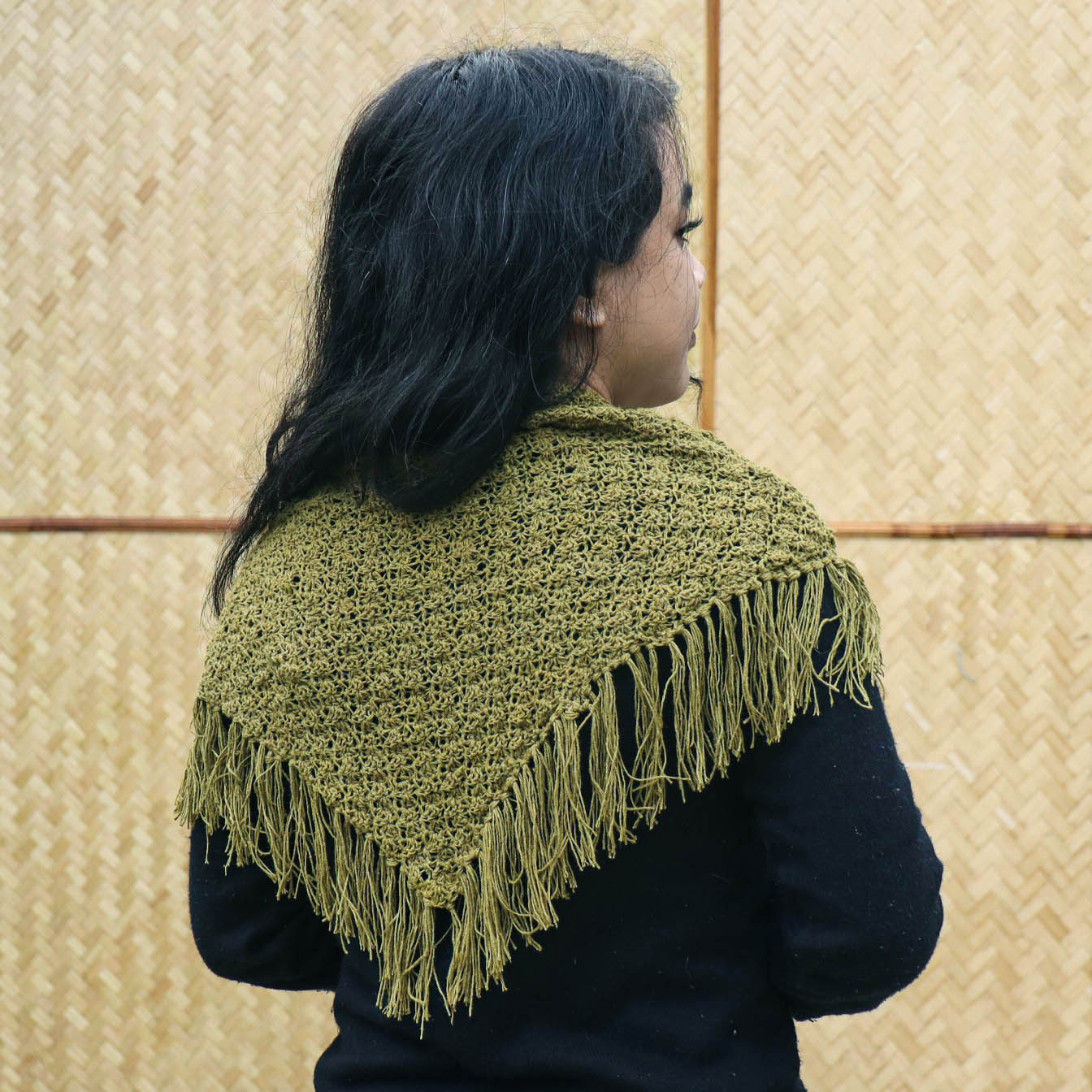 Fern Green Triangle scarf - Free Crochet Patterns – Muezart India